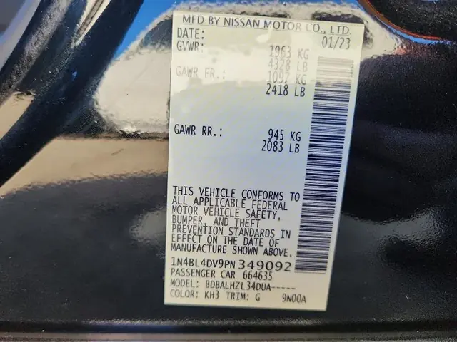 NISSAN ALTIMA 2023 photo 13