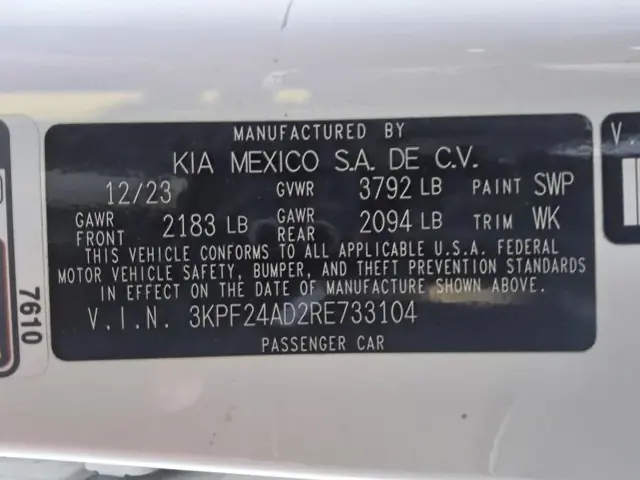 KIA FORTE 2024 photo 13