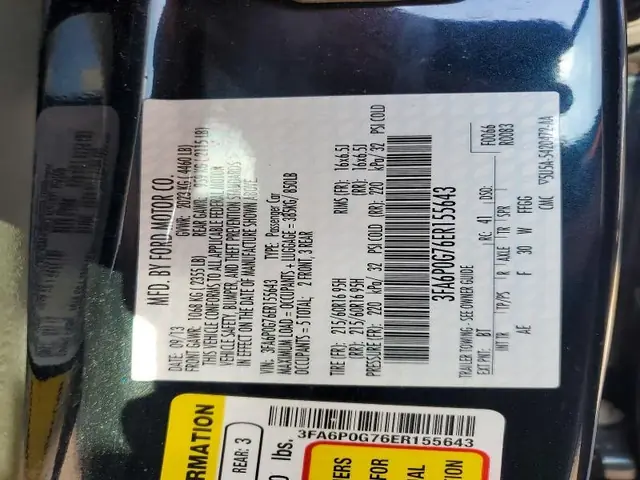 FORD FUSION 2014 photo 12