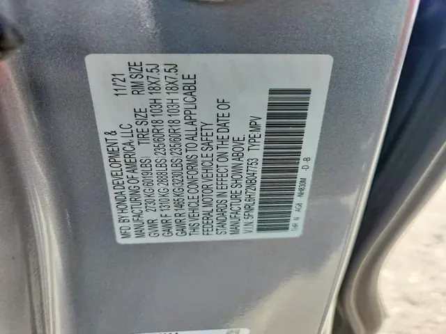 HONDA ODYSSEY 2022 photo 14