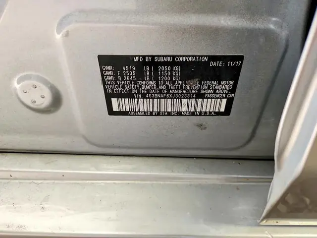 SUBARU LEGACY 2018 photo 12