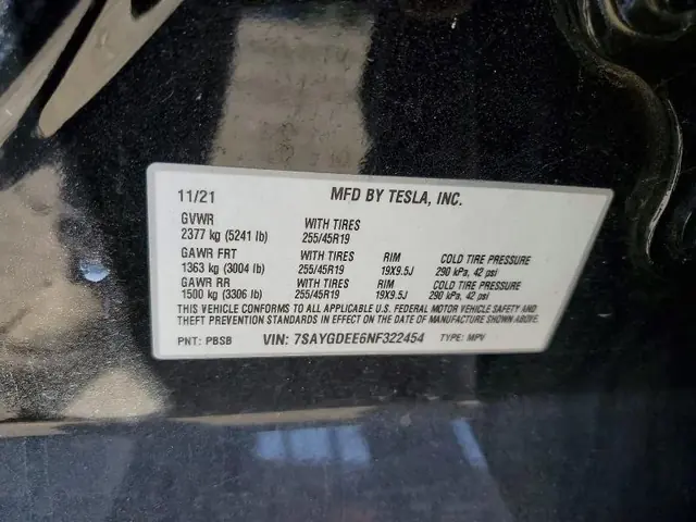 TESLA MODEL Y 2022 photo 14