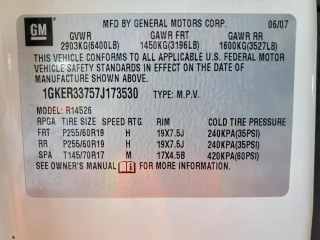 GMC ACADIA 2007 photo 13