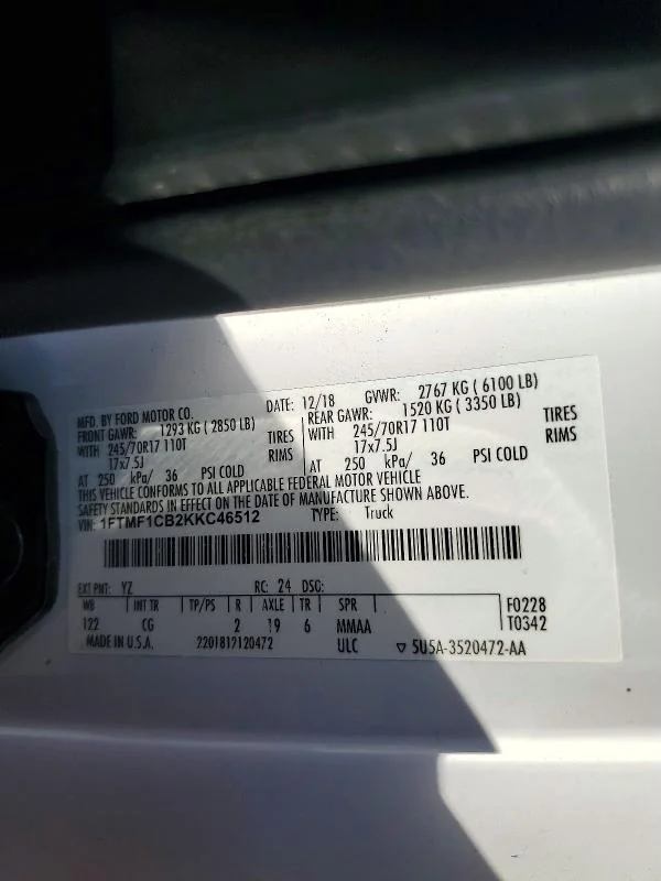 FORD F150 2019 photo 12