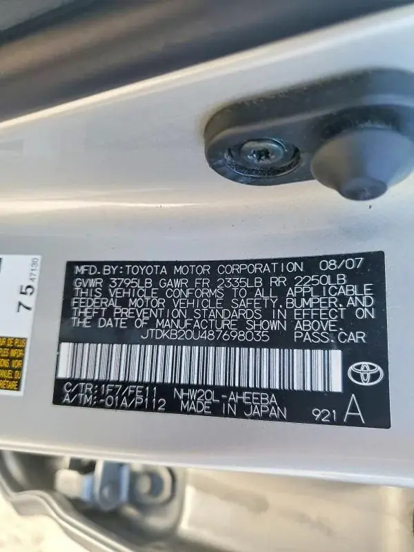 TOYOTA PRIUS 2008 photo 12