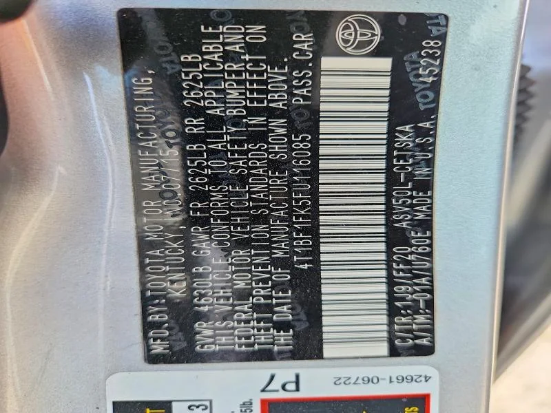 TOYOTA CAMRY 2015 photo 12