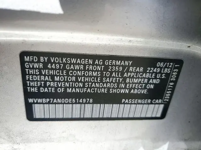 VOLKSWAGEN CC 2013 photo 13