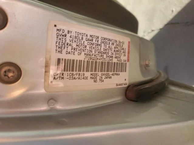 TOYOTA CAMRY 2000 photo 12