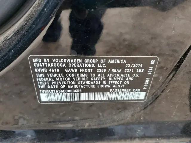 VOLKSWAGEN PASSAT 2014 photo 13