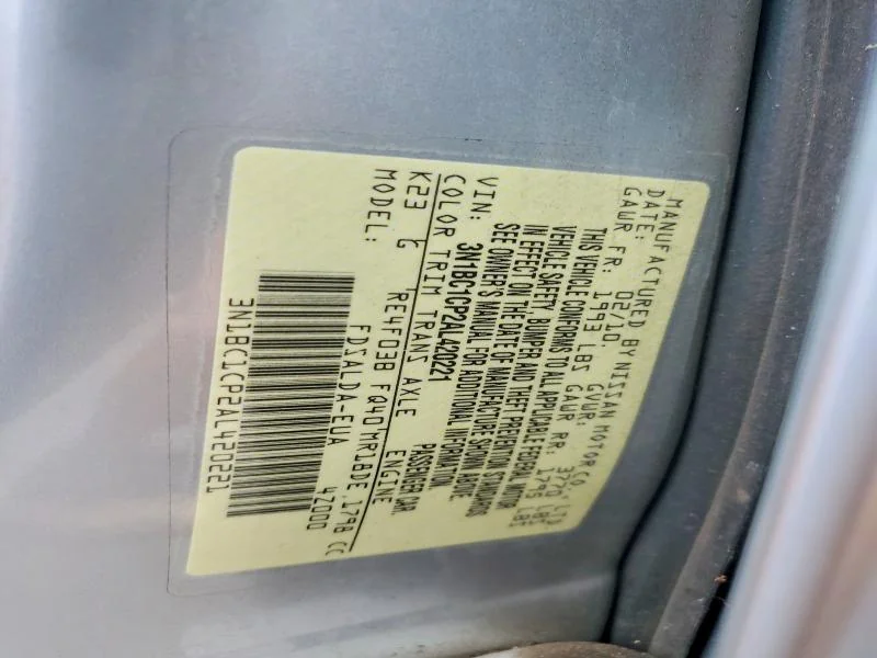NISSAN VERSA 2010 photo 12